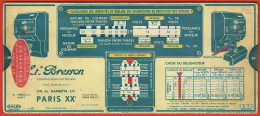 Abaque Omaro - Réglette De Calcul Intensité Réglage Disjoncteurs Protection Moteurs - Modèle E.7 - Edition 1950 Bresson - Otros & Sin Clasificación