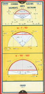 Abaque Omaro - Réglette De Calcul Cordes Flèches Arcs Segments Secteurs - Modèle M.2 - Edition 1936 - Other & Unclassified