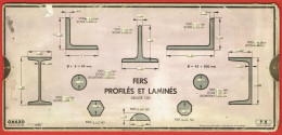 Abaque Omaro - Réglette De Calcul Fers Profilés Laminés Plats Carrés Tôles Feuillards - Modèle P.8 - Edition 1936 - Other & Unclassified