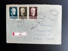 ROMANIA ROMINA 1957 REGISTERED LETTER CLUJ TO AMSTERDAM 21-03-1957 ROEMENIE RUMANIEN - Covers & Documents