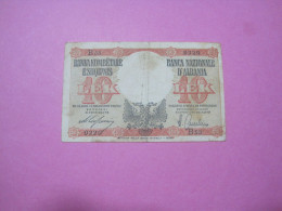 Albania 10 Lek ND 1939, Radar Serial Number 9229 - Albania