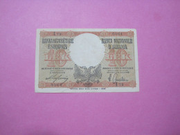 Albania 10 Lek ND 1939, Good Serial Number 6161 - Albania