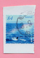 2021 GIAPPONE Balene Humpback Whale Blowhole Spray Rainbow (Okinawa Prefecture) - 84 Y Usato Su Carta - Used Stamps
