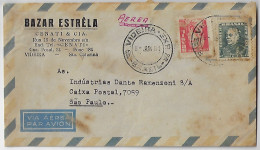 Brazil 1961 Bazar Estrela Commercial Cover Sent From Videira To São Paulo Stamp Duke Of Caxias And D. João VI - Covers & Documents