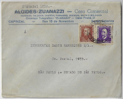 Brazil 1961 Alcides Zuanazzi Commercial Cover Sent From Campinzal To São Paulo Stamp Duke Of Caxias And Joaquim Murtinho - Covers & Documents