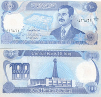 Saddam Hussein Iraqi 100 Dinar Unc Iraq Banknote Money P84 Paper Money - Iraq