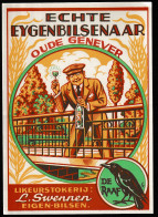 Etiket Oude Genever, Echte Eygenbilsenaar, Likeur, Eigen-Bilsen. Bird, Jenever, Vogel, Etikett,Liqueur Label, Corbeau - Whisky