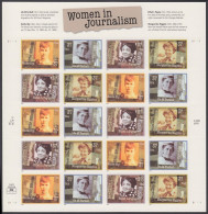 USA 2002 Women In Journalism -  Sheet, Pane Of 20 Postfris MNH** Scott No. 3665-3668a - Ganze Bögen