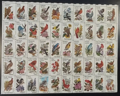 USA 1982 State Birds And Flowers. Sheet Perf 10,5x11,25  50 Values.  Scott No.1953-2002b. See Description - Fogli Completi