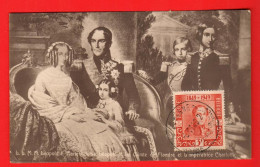 KAU-13  Sa Majesté Léopold Marie-Louise Léopold II, Comte De Flandre Impératrice Charlotte Circulé1949 Cachet Frontal - Familles Royales