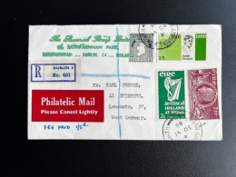 IRELAND 1966 REGISTERED LETTER DUBLIN TO DUISBURG 30-06-1966 IERLAND EIRE - Storia Postale