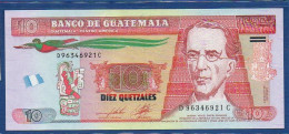GUATEMALA - P.123c – 10 Quetzales 02.05.2012 UNC, S/n D96346921C, Printer: Enschedé, Netherlands - Guatemala