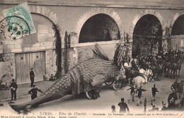 Nîmes - Fête De Charité - Cavalcade - La Tarasque - Char Construit Par Le 19ème Régiment D'artillerie - Nîmes