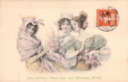 ILLUSTRATEUR SIGNEE VIENNE - Bonne Année - 3 Femmes Discutent - 255 - Carte Postale Animée - Vienne