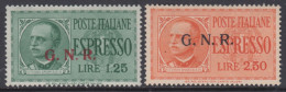 Italy - 1944 R.S.I. - Espressi N.19-20 Tiratura Di Verona - Cat. 750 Euro - Firmati Diena  Gomma Integra - MNH** - Express Mail