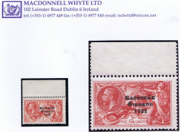 Ireland 1935 Saorstát 3-line Overprint On Re-engraved 5s, Top Marginal Mint Hinged - Neufs