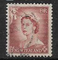 NUOVA ZELANDA  1953-54 SERIE ORDINARIA ELISABETTA II UNIF. 371 USATO VF - Gebraucht