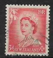 NUOVA ZELANDA  1953-54 SERIE ORDINARIA ELISABETTA II UNIF. 373 USATO VF - Oblitérés