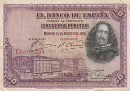 España Spain Espagne 50 PESESTAS 1928 - 50 Pesetas