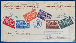 JUIIN 1930 GUATEMALA MEMORANDUM POSTAL SCARCE INAUGURACION DEL CORREO AERO DE GUATEMALA A QUETZALTENANGO, AIRPLANE - Guatemala