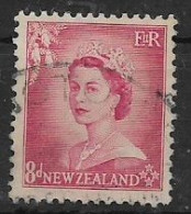 NUOVA ZELANDA  1953-54 SERIE ORDINARIA ELISABETTA II UNIF. 376  USATO VF - Used Stamps