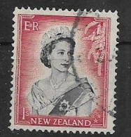 NUOVA ZELANDA  1953-54 SERIE ORDINARIA ELISABETTA II UNIF. 378  USATO VF - Gebruikt