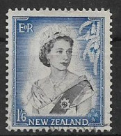 NUOVA ZELANDA  1953-54 SERIE ORDINARIA ELISABETTA II UNIF. 379  USATO VF - Used Stamps