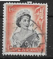 NUOVA ZELANDA  1953-54 SERIE ORDINARIA ELISABETTA II UNIF. 380  USATO VF - Used Stamps