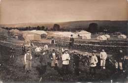 Carte Photo FENETRANGE Près Sarrebourg-57-Moselle-Troupes Allemandes-Officiers Et Gens Du Village-Tente Militaire- RARE - Fénétrange