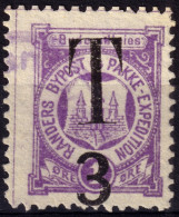 DANEMARK / DENMARK - 1887 - RANDERS Local Post T3 On 1 øre Violet P.12 - VF Used -a - Lokale Uitgaven