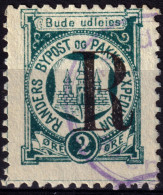 DANEMARK / DENMARK - 1887 - RANDERS Local Post R On 2 øre Myrtle Green P.12- VF Used -a - Lokale Uitgaven