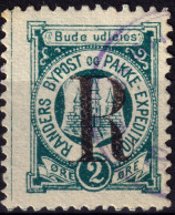 DANEMARK / DENMARK - 1887 - RANDERS Local Post R On 2 øre Myrtle Green P.12- VF Used -c - Lokale Uitgaven