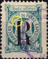 DANEMARK / DENMARK - 1887 - RANDERS Local Post R On 2 øre Myrtle Green (Broken R) P.12- VF Used -b - Emissioni Locali