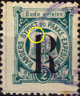 DANEMARK / DENMARK - 1887 - RANDERS Local Post R On 2 øre Myrtle Green (Broken R) P.12- VF Used -e - Local Post Stamps