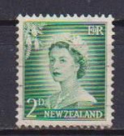 NUOVA ZELANDA  1956  REGINA ELISABETTA II  SERIE ORDINARIA  SENZA FILIGRANA STELLE  UNIF. 398  USATO VF - Used Stamps