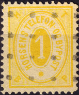 DANEMARK / DENMARK - 1887 - HORSENS Melgaard Local Post 1 øre Yellow - VF Used -c - Emissioni Locali