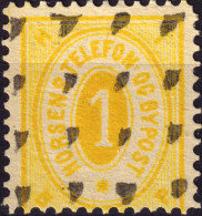 DANEMARK / DENMARK - 1887 - HORSENS Melgaard Local Post 1 øre Yellow - VF Used -e - Emissions Locales