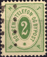 DANEMARK / DENMARK - 1887 - HORSENS Melgaard Local Post 2 øre Green - VF Used -c - Local Post Stamps