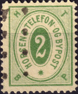 DANEMARK / DENMARK - 1887 - HORSENS Melgaard Local Post 2 øre Green - VF Used -c - Ortsausgaben