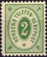 DANEMARK / DENMARK - 1887 - HORSENS Melgaard Local Post 2 øre Green - No Gum -a - Ortsausgaben