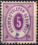 DANEMARK / DENMARK - 1887 - HORSENS Melgaard Local Post 5 øre Violet - VF Used -b - Emissioni Locali