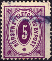 DANEMARK / DENMARK - 1887 - HORSENS Melgaard Local Post 5 øre Violet - VF Used -d - Lokale Uitgaven