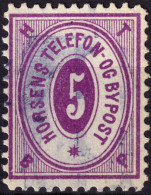 DANEMARK / DENMARK - 1887 - HORSENS Melgaard Local Post 5 øre Violet - VF Used -e - Ortsausgaben