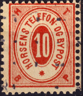 DANEMARK / DENMARK - 1887 - HORSENS Melgaard Local Post 10 øre Red - VF Used -f - Emissions Locales