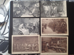 Fabrication Des Monnaies, 6 Cartes Postales Anciennes - Ohne Zuordnung