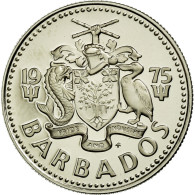 Monnaie, Barbados, 10 Cents, 1975, Franklin Mint, FDC, Copper-nickel, KM:12 - Barbados