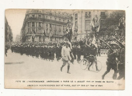 Cp ,militaria , Fête De L'indépendance Américaine à PARIS Le 4 Juillet 1918,  Vierge , Ed. Le Delay - Personajes