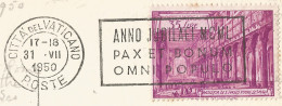 VATICAN - Mi # 156 ALONE ON PC TO  BELGIUM -1950 - Lettres & Documents