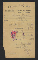 PERFIN / PERFO LETTRE DE VOITURE OUGREE 1943 Met Geperforeerde Takszegel ; Detail + Staat Zie 2 Scans ! LOT 218 - Non Classés
