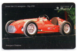 FERRARI Voitures Anciennes Télécarte Andorre AND 78 Phonecard ( M 472) - Andorra